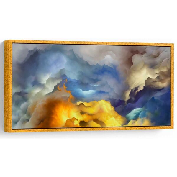 Quadro Decorativo Abstrato Paraíso 100x50 cm | Com Moldura Do
